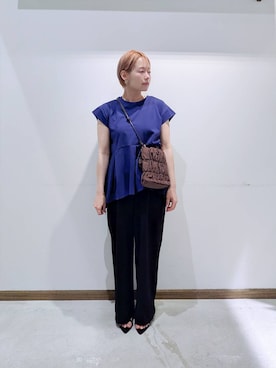「GLOBAL WORK（グローバルワーク）のアイテム（パンツ）」を使った、のみ子さん（レディース・154cm）の夏コーディネート