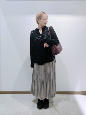 「アイテム（キャミソール）」を使った、のみ子さん（レディース・154cm・30代）の秋コーディネート