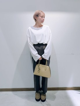 「アイテム（タンクトップ）」を使った、のみ子さん（レディース・154cm・30代）の秋コーディネート