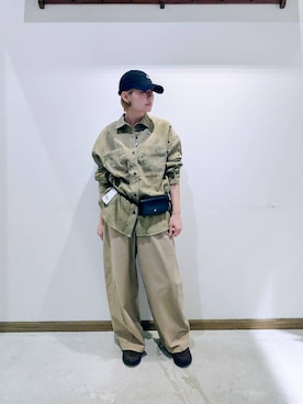 「GLOBAL WORK（グローバルワーク）のアイテム（キャップ）」を使った、のみ子さん（レディース・154cm）の秋コーディネート