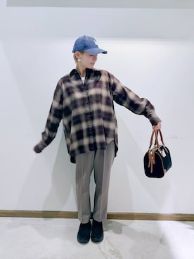 「アイテム（シャツ/ブラウス）」を使った、のみ子さん（レディース・154cm・30代）の秋コーディネート