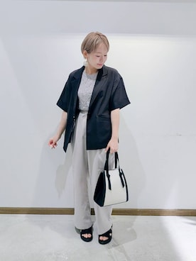 「GLOBAL WORK（グローバルワーク）のスペ軽変形3WAYBAG/234491（ショルダーバッグ）」を使った、のみ子さん（レディース・154cm・30代）の夏コーディネート