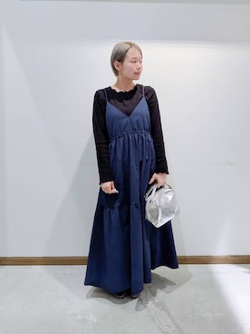 「GLOBAL WORK（グローバルワーク）のアイテム（ワンピース/ドレス）」を使った、のみ子さん（レディース・154cm）の春コーディネート