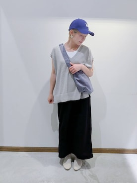 「アイテム（スカート）」を使った、のみ子さん（レディース・154cm・30代）の夏コーディネート