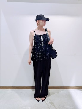 「GLOBAL WORK（グローバルワーク）のアイテム（帽子）」を使った、のみ子さん（レディース・154cm）の夏コーディネート