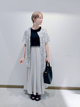 「アイテム（ショルダーバッグ）」を使った、のみ子さん（レディース・154cm・30代）の夏コーディネート