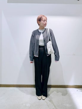「GLOBAL WORK（グローバルワーク）のアイテム（その他パンツ）」を使った、のみ子さん（レディース・154cm）の秋コーディネート