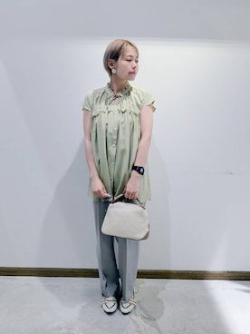 「アイテム（タンクトップ）」を使った、のみ子さん（レディース・154cm・30代）の夏コーディネート