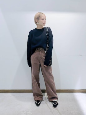 「アイテム（パンプス）」を使った、のみ子さん（レディース・154cm・30代）の秋コーディネート