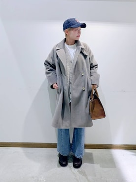 「アイテム（デニムパンツ）」を使った、のみ子さん（レディース・154cm・30代）の冬コーディネート