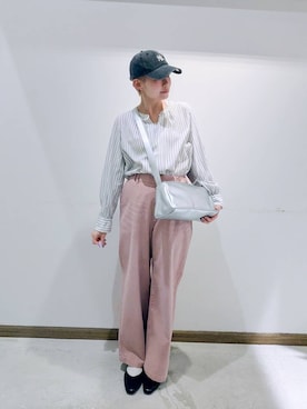 「GLOBAL WORK（グローバルワーク）のアイテム（パンツ）」を使った、のみ子さん（レディース・154cm）の春コーディネート