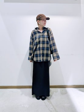 「UNIVERSAL OVERALL（ユニバーサルオーバーオール）のアイテム」を使った、のみ子さん（レディース・154cm）の夏コーディネート
