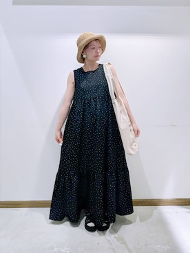 「GLOBAL WORK（グローバルワーク）のキャンバスBIGトート/606776（トートバッグ、ホワイト系）」を使った、のみ子さん（レディース・154cm）の夏コーディネート