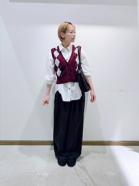 「アイテム（ローファー、その他）」を使った、のみ子さん（レディース・154cm）の秋コーディネート