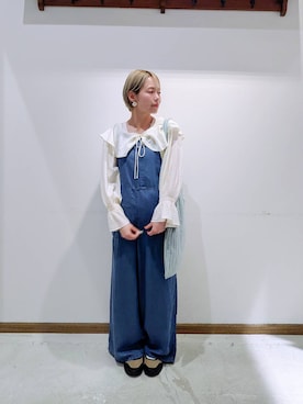 「GLOBAL WORK（グローバルワーク）のエアかるクッションベルトスニーカー/102313（スニーカー、ベージュ系）」を使った、のみ子さん（レディース・154cm）の春コーディネート