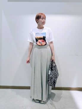 「GLOBAL WORK（グローバルワーク）のアイテム」を使った、のみ子さん（レディース・154cm）の夏コーディネート