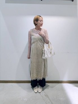 「GLOBAL WORK（グローバルワーク）のアイテム（パンプス）」を使った、のみ子さん（レディース・154cm）の秋コーディネート