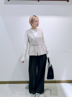 「GLOBAL WORK（グローバルワーク）のアイテム（トップス）」を使った、のみ子さん（レディース・154cm）の春コーディネート