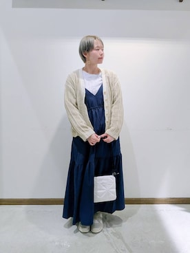 「GLOBAL WORK（グローバルワーク）のアイテム（ワンピース/ドレス）」を使った、のみ子さん（レディース・154cm）の春コーディネート