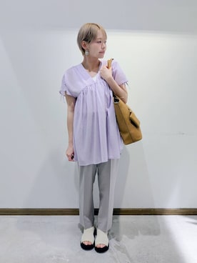 「アイテム（タンクトップ）」を使った、のみ子さん（レディース・154cm・30代）の夏コーディネート