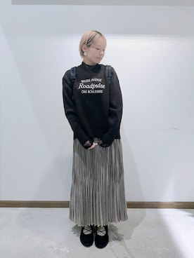 「アイテム（スカート）」を使った、のみ子さん（レディース・154cm・30代）の秋コーディネート