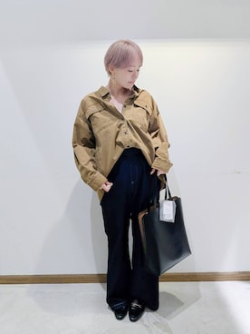 「撥水」｜「アイテム（デニムパンツ）」を使った、のみ子さん（レディース・154cm）の秋コーディネート