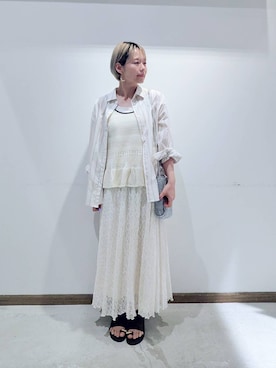 「GLOBAL WORK（グローバルワーク）のアイテム」を使った、のみ子さん（レディース・154cm）の夏コーディネート