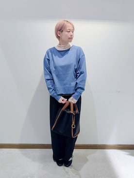 「アイテム（トートバッグ）」を使った、のみ子さん（レディース・154cm・30代）の秋コーディネート