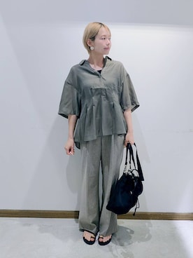 「アイテム（タンクトップ）」を使った、のみ子さん（レディース・154cm・30代）の夏コーディネート