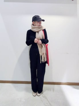 「アイテム（バレエシューズ）」を使った、のみ子さん（レディース・154cm）の秋コーディネート