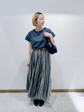 「アイテム（スカート）」を使った、のみ子さん（レディース・154cm）の夏コーディネート