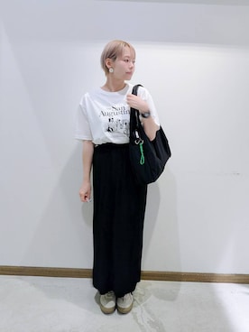 「アイテム（スカート）」を使った、のみ子さん（レディース・154cm・30代）の夏コーディネート