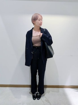 「アイテム（テーラードジャケット）」を使った、のみ子さん（レディース・154cm・30代）の秋コーディネート