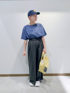 「GLOBAL WORK（グローバルワーク）のアイテム（ハット）」を使った、のみ子さん（レディース・154cm）の秋コーディネート