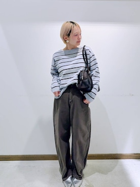 「GLOBAL WORK（グローバルワーク）のアイテム（トップス）」を使った、のみ子さん（レディース・154cm）の春コーディネート