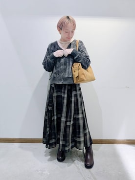 「アイテム（タンクトップ）」を使った、のみ子さん（レディース・154cm・30代）の秋コーディネート