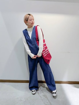 「GLOBAL WORK（グローバルワーク）のアイテム（バッグ）」を使った、のみ子さん（レディース・154cm）の春コーディネート