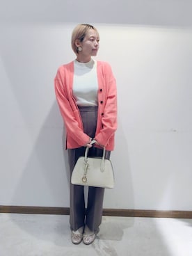 「アイテム（バレエシューズ）」を使った、のみ子さん（レディース・154cm）の冬コーディネート