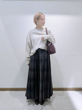 「アイテム（ローファー）」を使った、のみ子さん（レディース・154cm・30代）の秋コーディネート