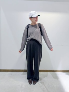「GLOBAL WORK（グローバルワーク）のアイテム（帽子）」を使った、のみ子さん（レディース・154cm）の春コーディネート