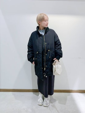 「アイテム（ダウンジャケット/コート）」を使った、のみ子さん（レディース・154cm・30代）の秋コーディネート