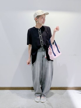「アイテム（帽子）」を使った、のみ子さん（レディース・154cm・30代）の夏コーディネート