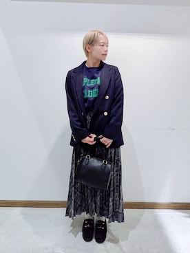 「ボストンバッグ」｜のみ子さん（レディース・154cm）の秋コーディネート