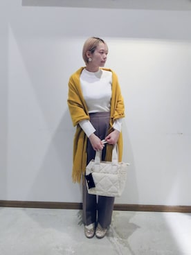 「アイテム（バレエシューズ）」を使った、のみ子さん（レディース・154cm・30代）の秋コーディネート