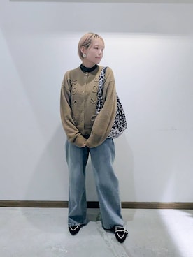 「アイテム（キャミソール）」を使った、のみ子さん（レディース・154cm）の秋コーディネート