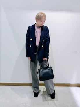 「ボストンバッグ」｜のみ子さん（レディース・154cm）の冬コーディネート