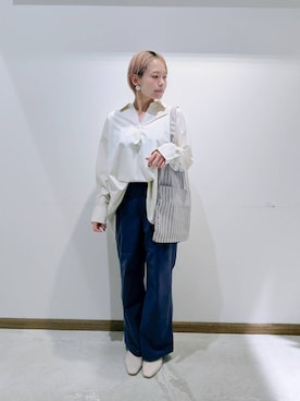 「GLOBAL WORK（グローバルワーク）のアイテム（パンプス）」を使った、のみ子さん（レディース・154cm）の秋コーディネート