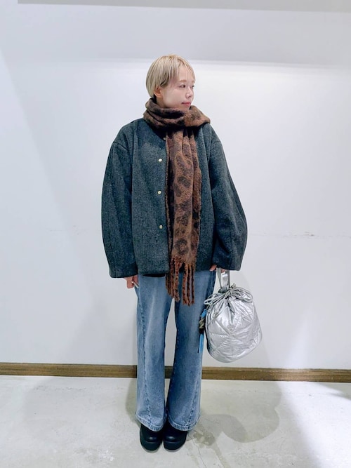 ウールライクコクーンコート/494079（ノーカラーコート）｜GLOBAL WORK