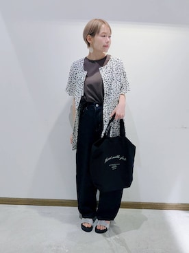 「アイテム（サンダル）」を使った、のみ子さん（レディース・154cm・30代）の夏コーディネート