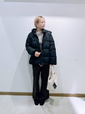 「アイテム（ダウンジャケット/コート）」を使った、のみ子さん（レディース・154cm・30代）の秋コーディネート